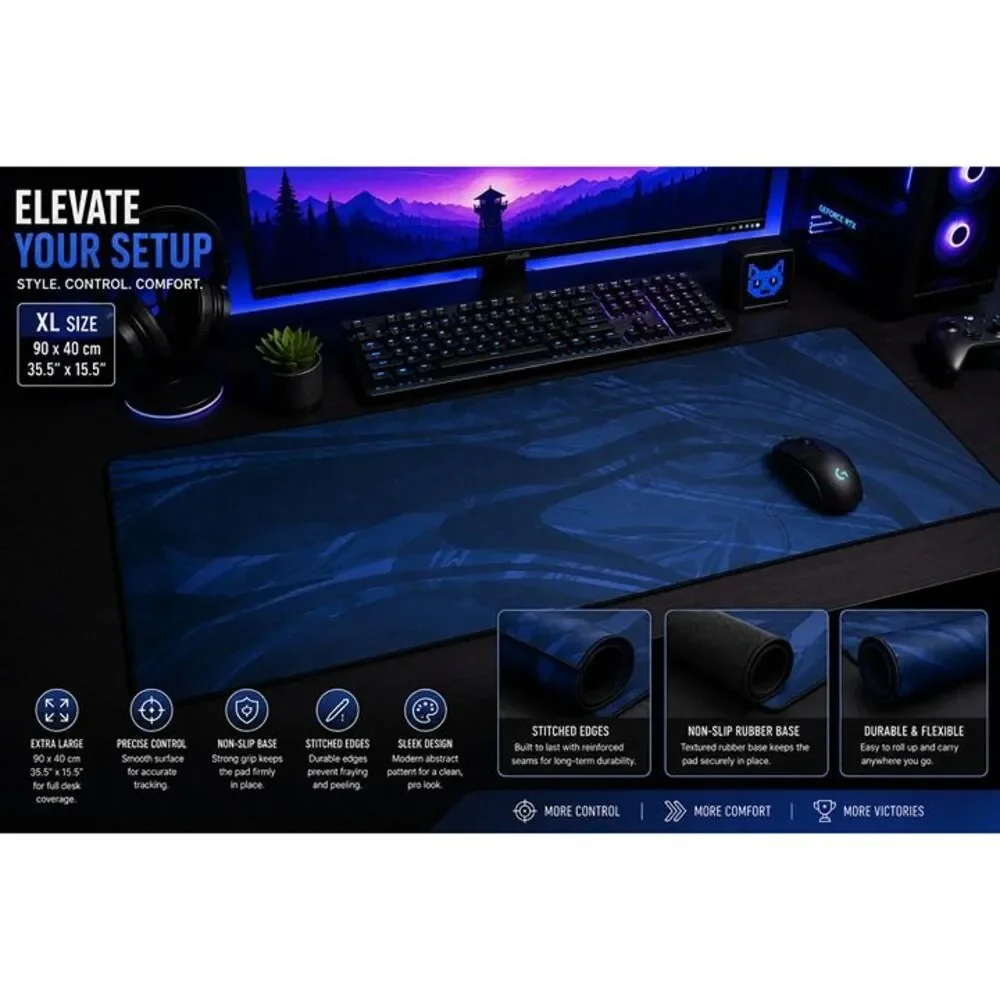 XL Extended Gaming Mouse Pad 35.5